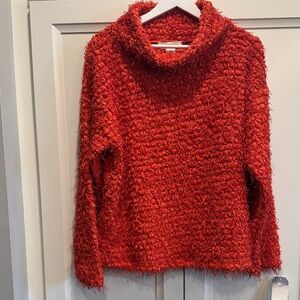 Skye’s the Limit Mock Neck Eyelash Pullover